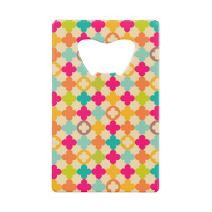 Vintage medieval rosette pattern credit card bottle opener