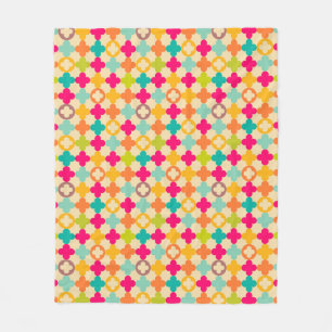 Vintage medieval rosette pattern fleece blanket