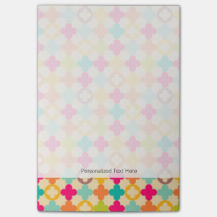 Vintage medieval rosette pattern post-it notes