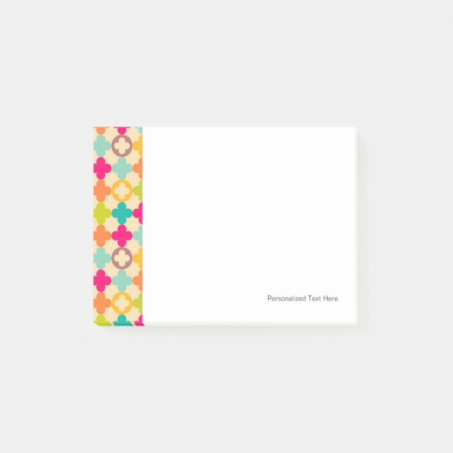 Vintage medieval rosette pattern post-it notes (Front)