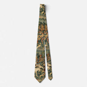 Vintage Medieval Unicorn Defends Himself Art Tie