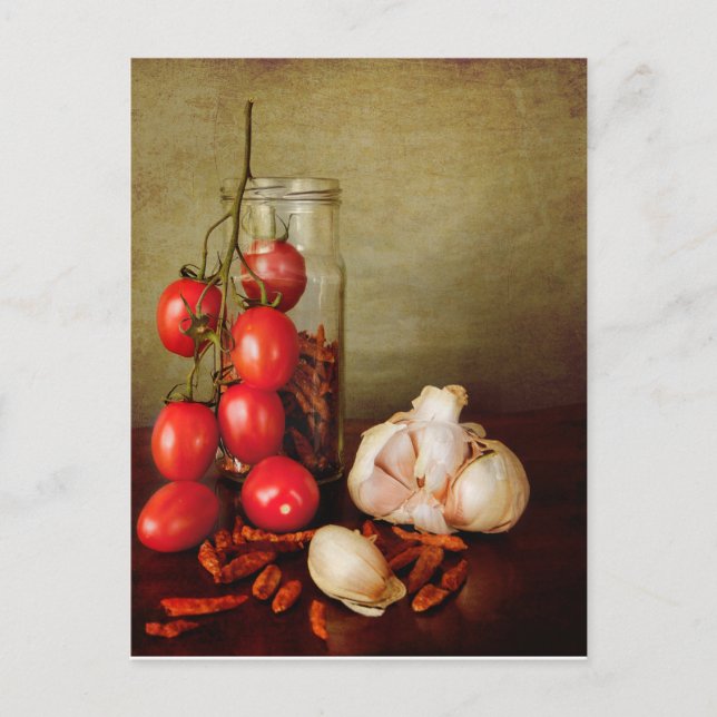 Vintage Mediterranean flavours Postcard (Front)