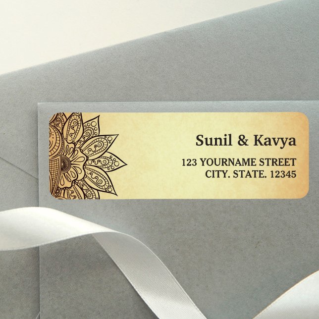 Vintage Mehendi Henna Mariage indien (Créateur téléchargé)