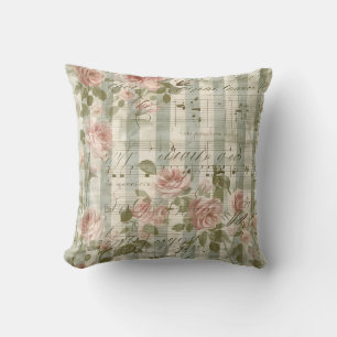 Vintage Melody Throw Pillow