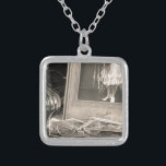 Vintage Memories Silver Plated Necklace<br><div class="desc">A picture of my Grandmother in her wedding dress. My Grandfathers glasses when he was a boy are among many old photos and memorabilia from days gone by.</div>