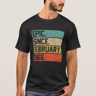Vintage Men Women 56Th Birthday Epic Since Februar T-Shirt