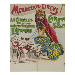 Vintage Menagerie Circus Poster