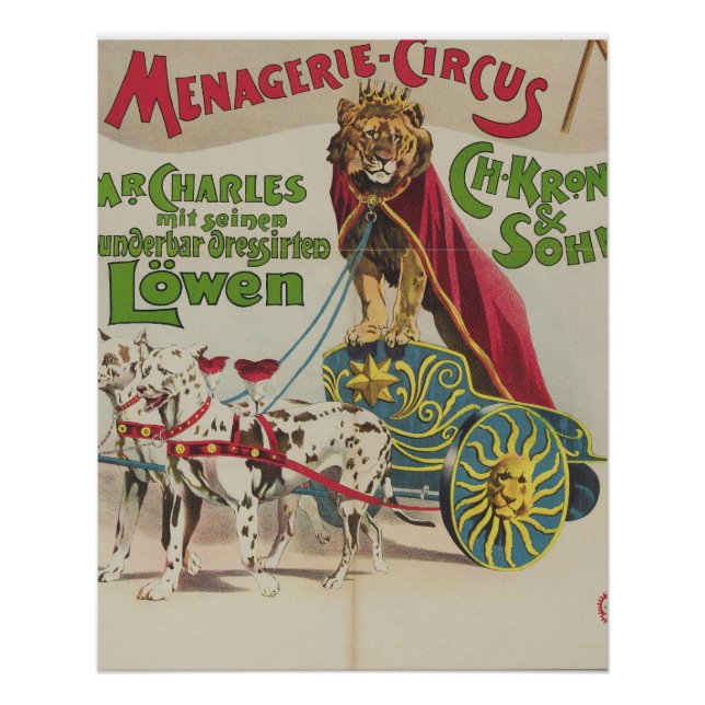 Vintage Menagerie Circus Poster (Front)
