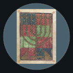 Vintage Menorah, Festival of Lights Happy Hanukkah Classic Round Sticker<br><div class="desc">Vintage illustration religious Judaica image featuring an antique Menorah with candles. Happy Hanukkah Chanukah,  Chanukkah or Chanuka! The Festival of Lights and Feast of Dedication,  is an eight day Jewish holiday.</div>