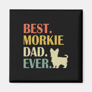 Vintage Mens Best Morkie Dog Dad Ever Fathers Day Magnet