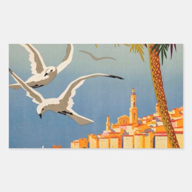 Vintage Menton CoTe D'azur Sticker (Front)