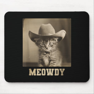 Vintage Meowdy Cat Mouse Pad