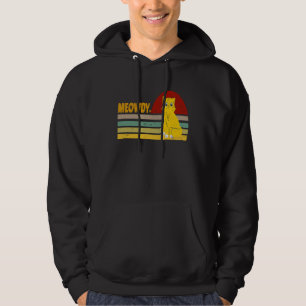 Vintage Meowdy Mashup Between Meow and Howdy Cat Hoodie