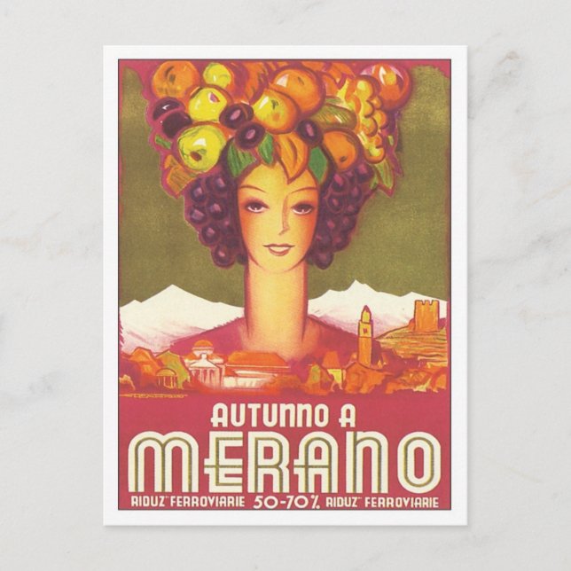 Vintage Merano Autunno Postcard (Front)