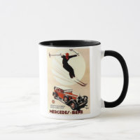 Vintage Mercedes Benz Ski Ad