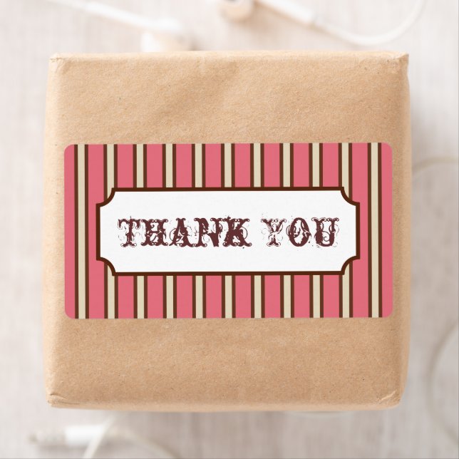 Vintage Merci Étiquettes (En situation)