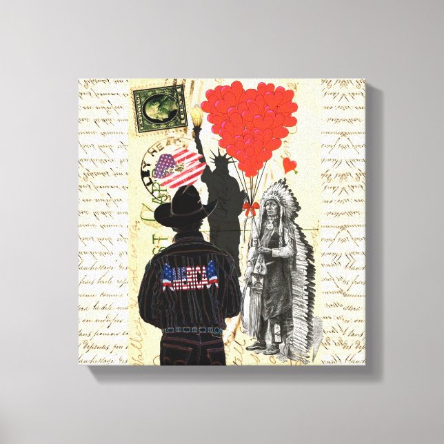Vintage Merica Canvas Print (Front)