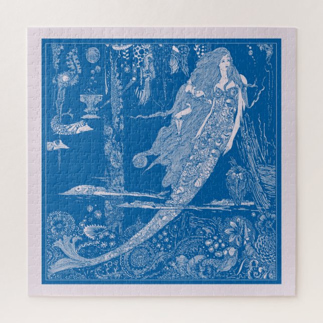 Vintage Mermaid 676 Piece Difficult Jigsaw Puzzle (Vertical)