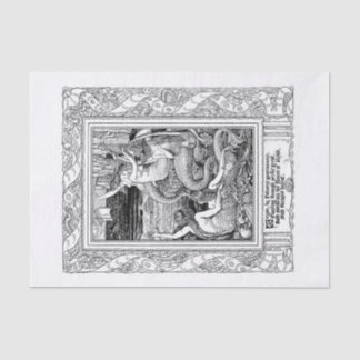 Vintage mermaid art tissue paper