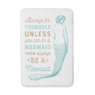 Vintage Mermaid Bath Mat