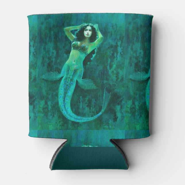 Vintage Mermaid Can Cooler (Front)