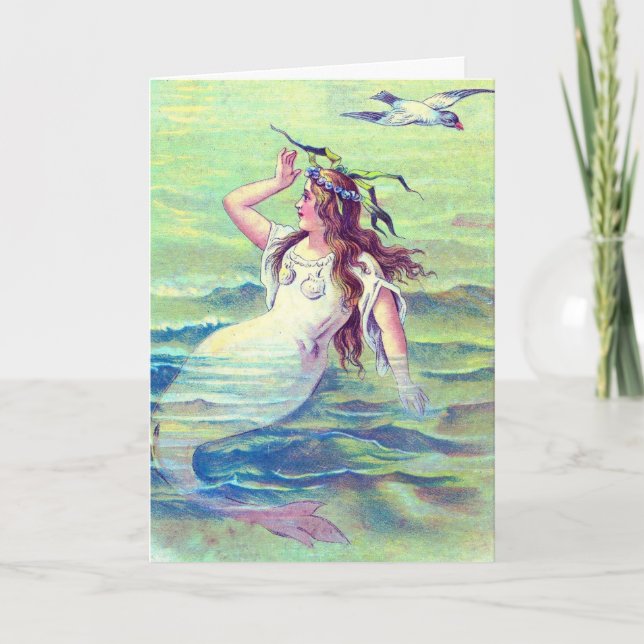 Vintage Mermaid Card (Front)