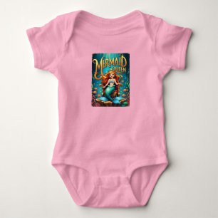 Vintage Mermaid Cartoon Baby Retro Ocean Girls Bodysuit