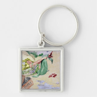 Vintage Mermaid in Colour Keychain