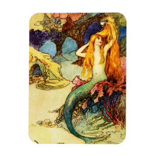Vintage Mermaid Magnet
