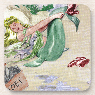 Vintage Mermaid Merchandise Coaster