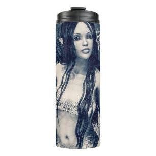 Vintage Mermaid Old Photo Fantasy Art Thermal Tumbler