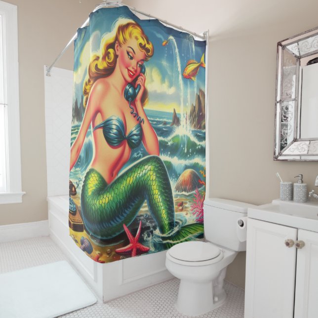 Vintage Mermaid Pin Up (In Situ)