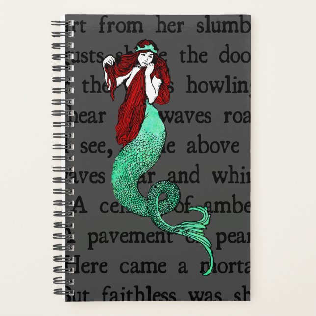 Vintage Mermaid Planner (Front)