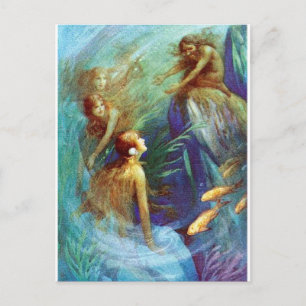 Vintage Mermaid Postcard