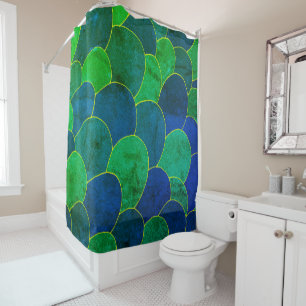 Vintage Mermaid Scales Shower Curtain