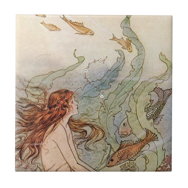 Vintage Mermaid Tile (Front)