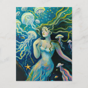 Vintage Mermaid Wall Decor Mermaids Sea Nymph Postcard