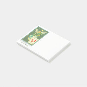 Vintage Merry Christmas Angel From the Desk of Post-it Notes