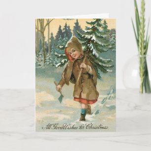 Vintage Merry Christmas Card