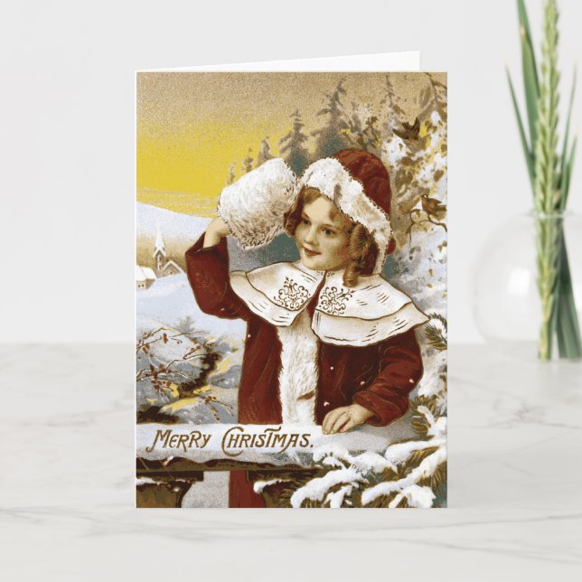 Vintage Merry Christmas Card (Front)