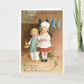 Vintage Merry Christmas Card - Kids Card