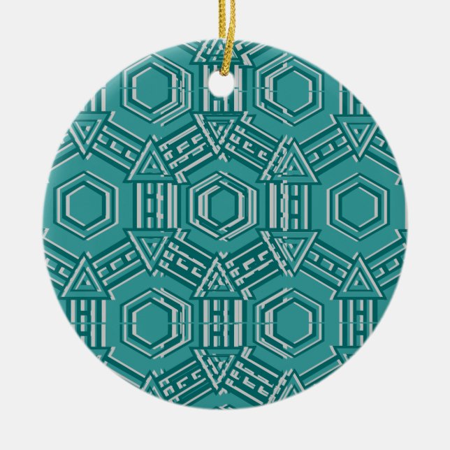 Vintage Merry Christmas Ceramic Ornament (Front)