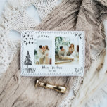 Vintage Merry Christmas Doodle Photo Holiday Card<br><div class="desc">Capture the magic of the season with a "Unique Vintage Doodle" photo holiday card. This charming design combines nostalgic, vintage-inspired elements with playful hand-drawn doodles, framing your cherished photo in a whimsical, artistic style. Featuring classic holiday motifs such as snowflakes, ornaments, and holly in muted, retro colours, the card brings...</div>