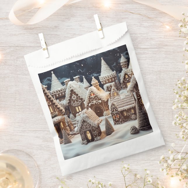 Vintage Merry Christmas Favour Bag (Clipped)