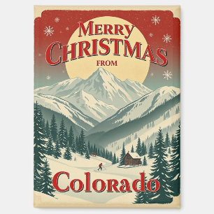 Vintage Merry Christmas from Colorado  Magnet