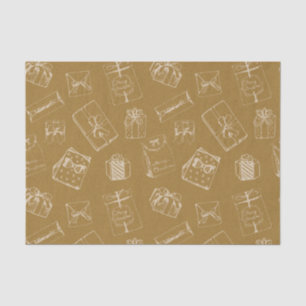 vintage merry christmas gift box pattern tissue paper