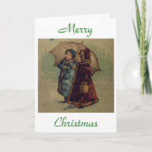 Vintage Merry Christmas Greeting Card