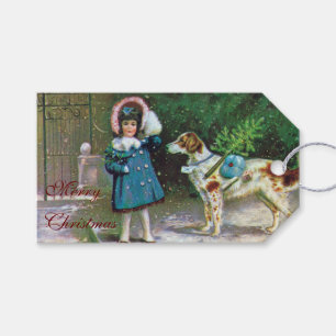Vintage Merry Christmas Holiday Gift Tags