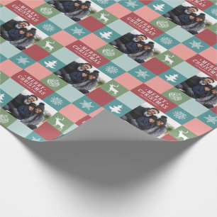 Vintage Merry Christmas Icons  Photos Wrapping Pa  Wrapping Paper