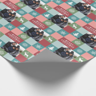 Vintage Merry Christmas Icons  Photos Wrapping Pa  Wrapping Paper
